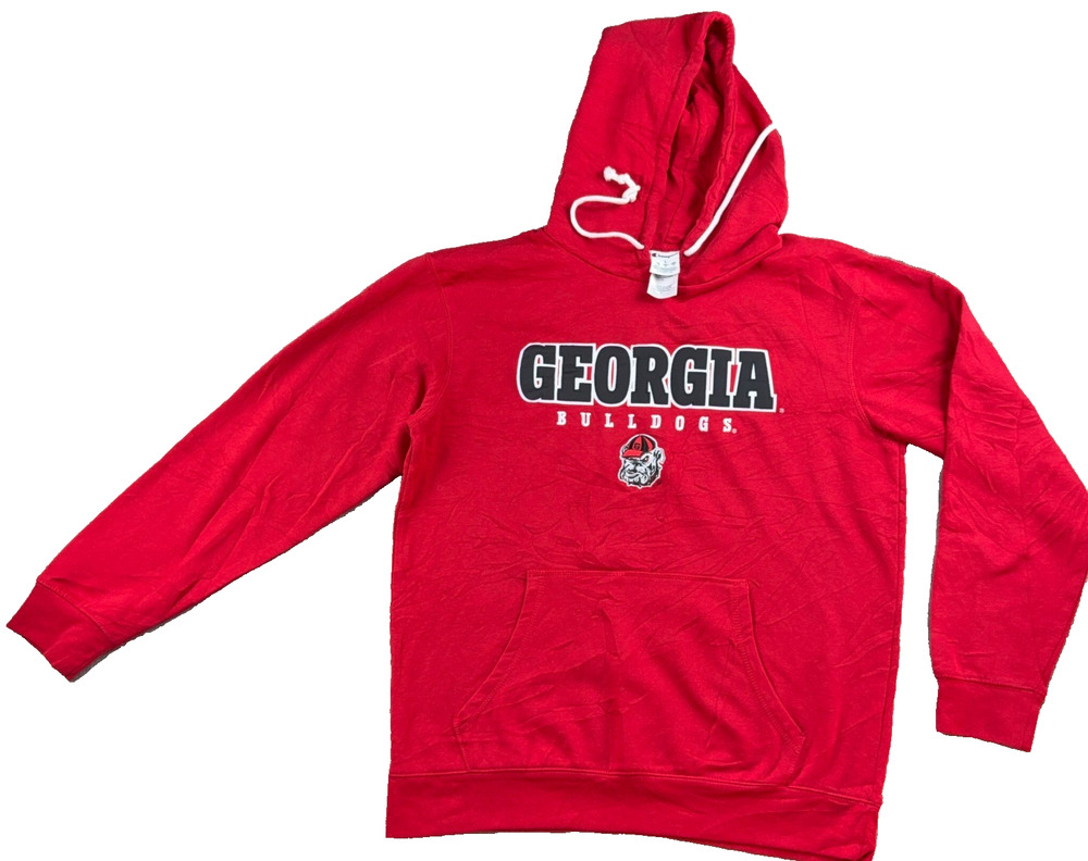 Champion Georgia Bulldogs Hoodie Mens Large Red UGA NCAA College Football